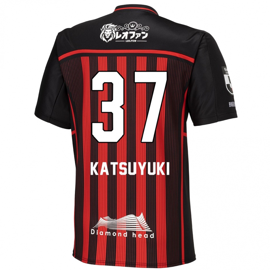 Kids Football Katsuyuki Tanaka #37 Red Black Home Jersey 2024/25 T-Shirt Za