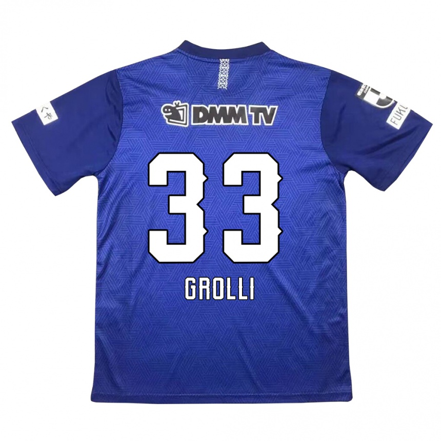 Kids Football Douglas Grolli #33 Dark Blue Home Jersey 2024/25 T-Shirt Za