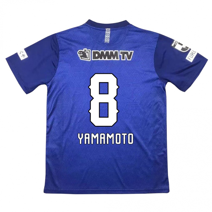 Kids Football Shunsuke Yamamoto #8 Dark Blue Home Jersey 2024/25 T-Shirt Za