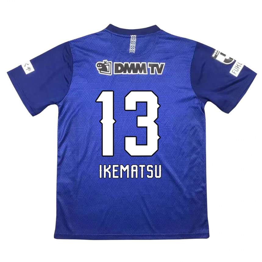 Kids Football Shumpei Ikematsu #13 Dark Blue Home Jersey 2024/25 T-Shirt Za