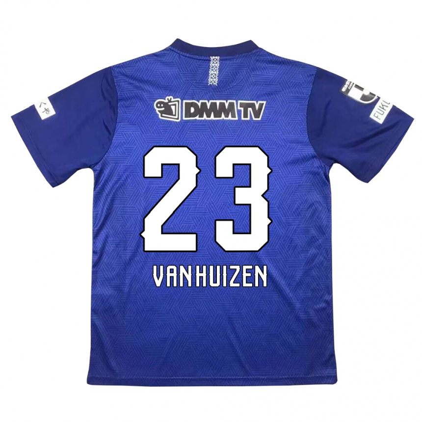 Kids Football Haruki Christopher Van Huizen #23 Dark Blue Home Jersey 2024/25 T-Shirt Za