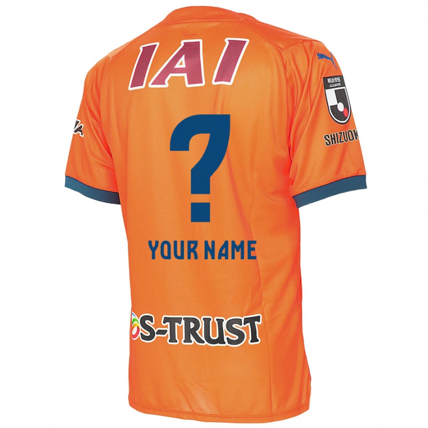 Kids Football Your Name #0 Orange Blue Home Jersey 2024/25 T-Shirt Za