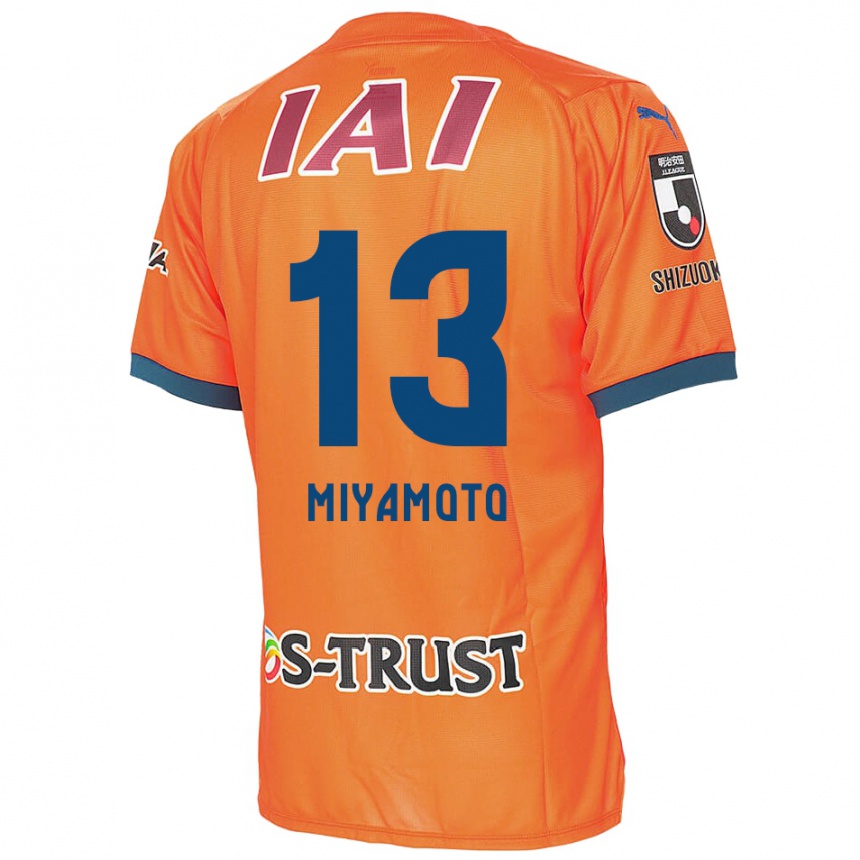 Kids Football Kota Miyamoto #13 Orange Blue Home Jersey 2024/25 T-Shirt Za