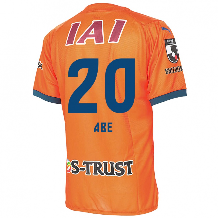 Kids Football Ryoya Abe #20 Orange Blue Home Jersey 2024/25 T-Shirt Za