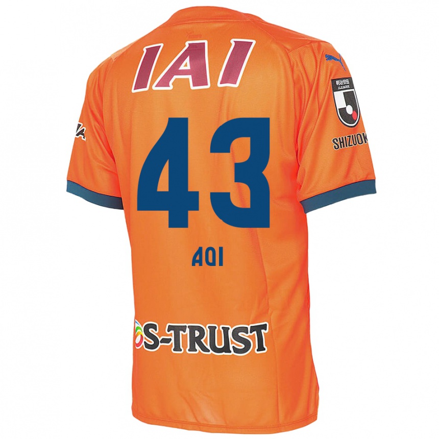 Kids Football Aoi Ando #43 Orange Blue Home Jersey 2024/25 T-Shirt Za