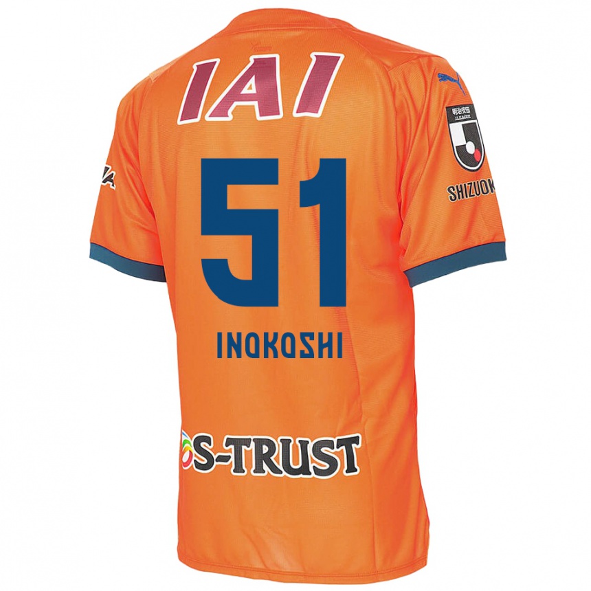 Kids Football Yui Inokoshi #51 Orange Blue Home Jersey 2024/25 T-Shirt Za