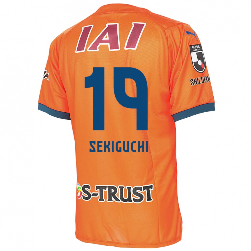 Kids Football Kota Sekiguchi #19 Orange Blue Home Jersey 2024/25 T-Shirt Za