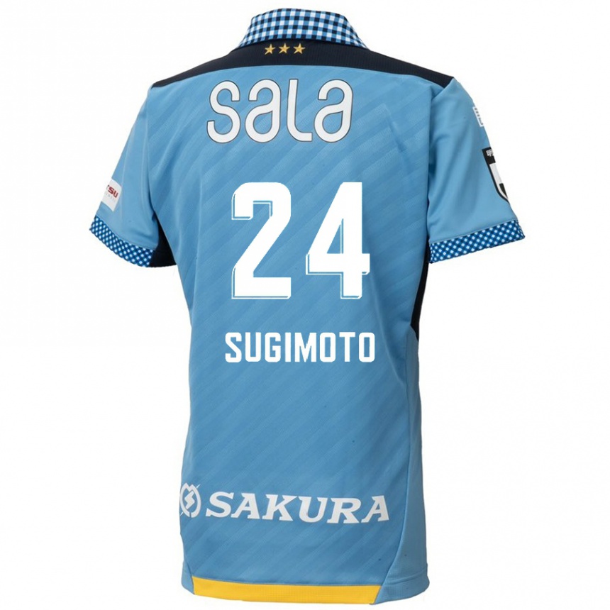 Kids Football Mitsuki Sugimoto #24 Blue Black Home Jersey 2024/25 T-Shirt Za