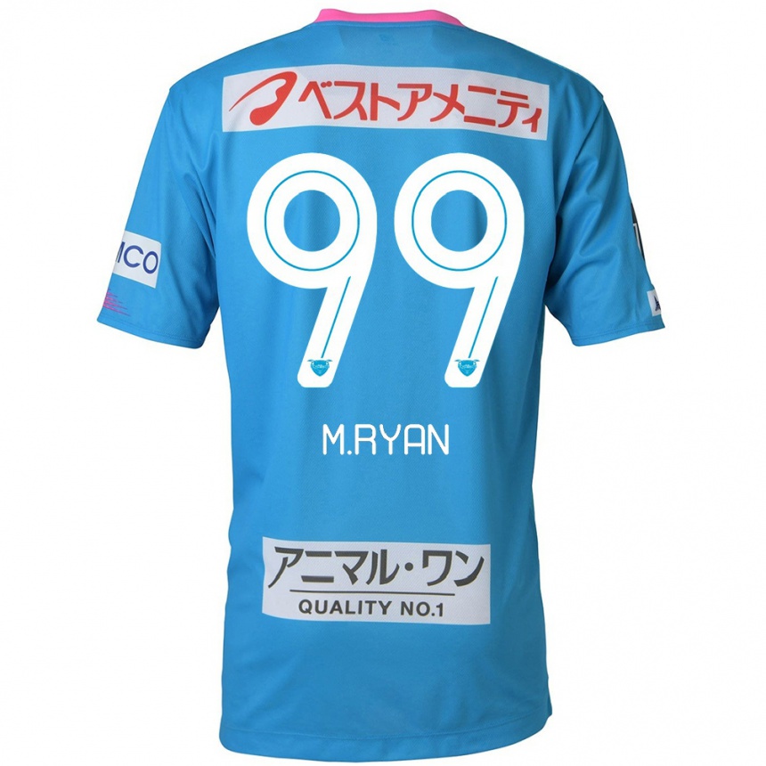 Kids Football Marcelo Ryan #99 Blue Pink Home Jersey 2024/25 T-Shirt Za