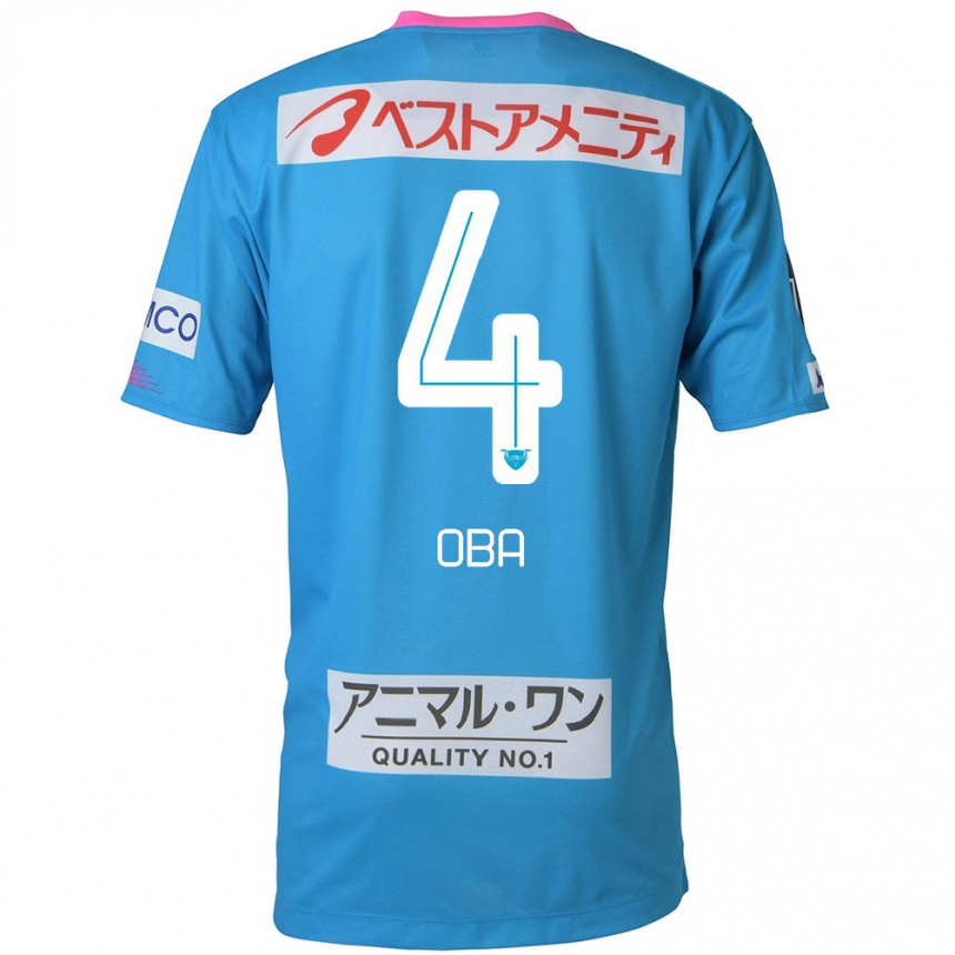 Kids Football Shotaro Oba #4 Blue Pink Home Jersey 2024/25 T-Shirt Za