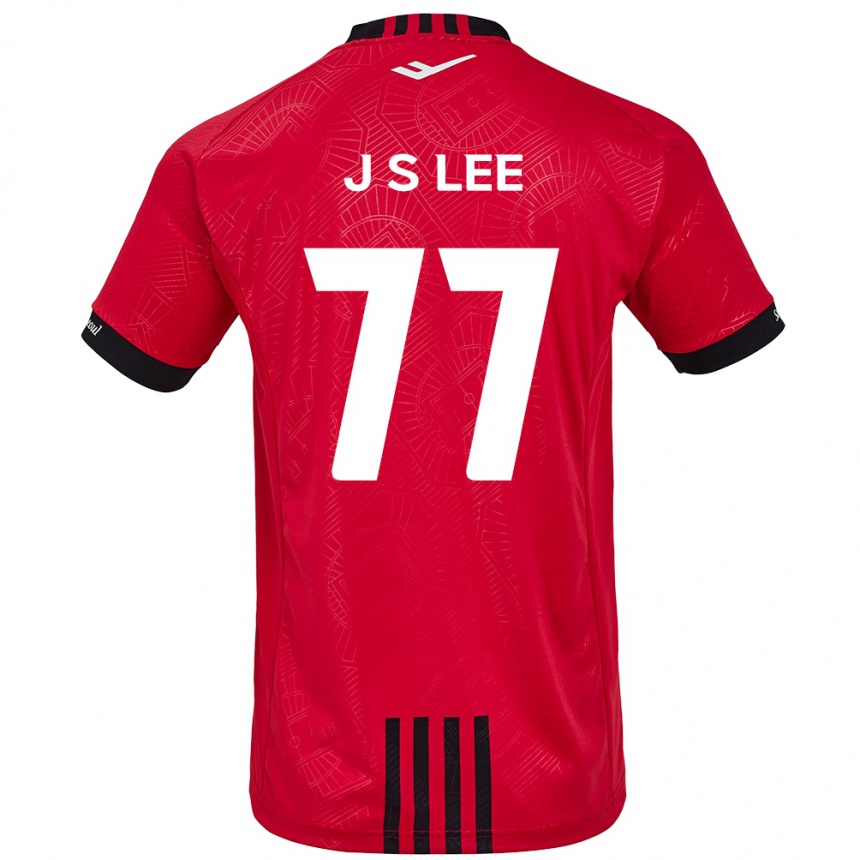 Kids Football Seung-Joon Lee #77 Red Black Home Jersey 2024/25 T-Shirt Za