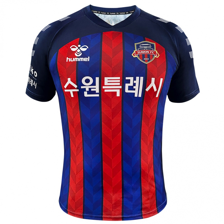 Kids Football Kyeong Baek #9 Blue Red Home Jersey 2024/25 T-Shirt Za