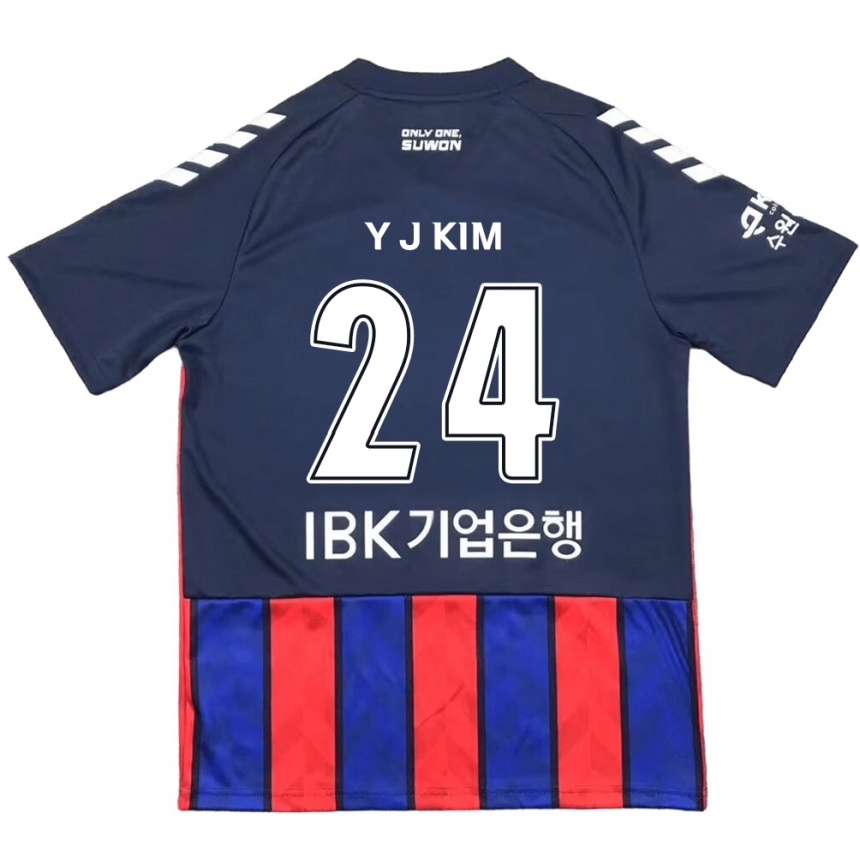 Kids Football Ju-Yeop Kim #24 Blue Red Home Jersey 2024/25 T-Shirt Za