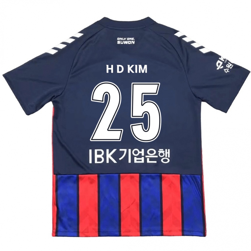 Kids Football Dae-Hyun Kim #25 Blue Red Home Jersey 2024/25 T-Shirt Za