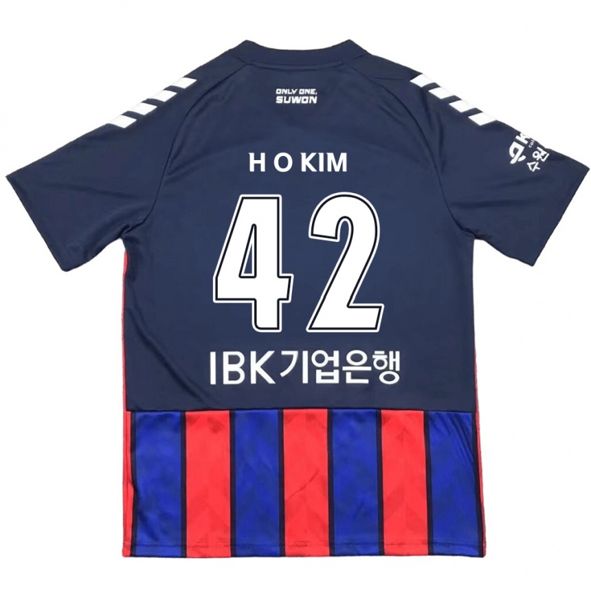 Kids Football One-Hyung Kim #42 Blue Red Home Jersey 2024/25 T-Shirt Za