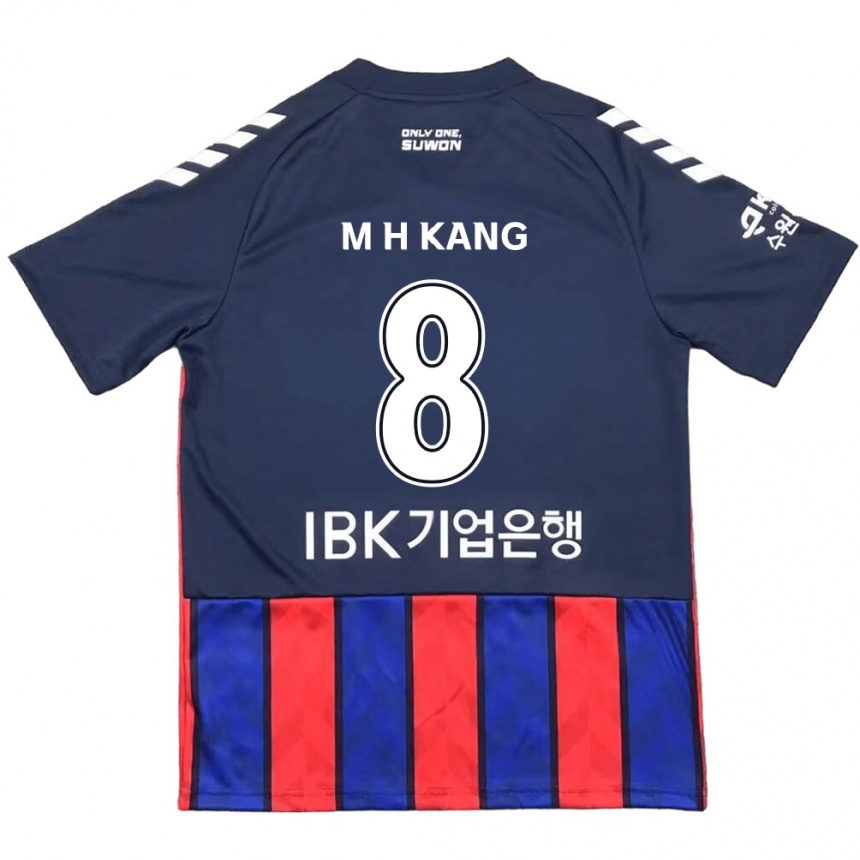 Kids Football Ho-Min Kang #8 Blue Red Home Jersey 2024/25 T-Shirt Za