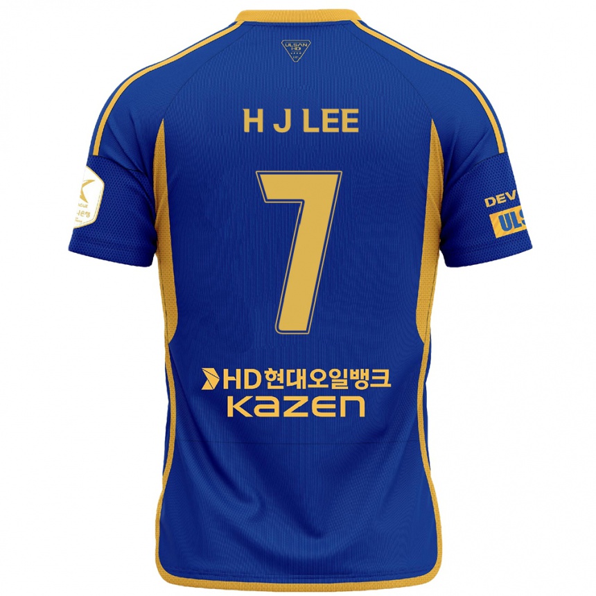 Kids Football Jae-Hun Lee #7 Blue Yellow Home Jersey 2024/25 T-Shirt Za