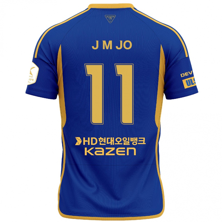 Kids Football Min-Jae Jo #11 Blue Yellow Home Jersey 2024/25 T-Shirt Za