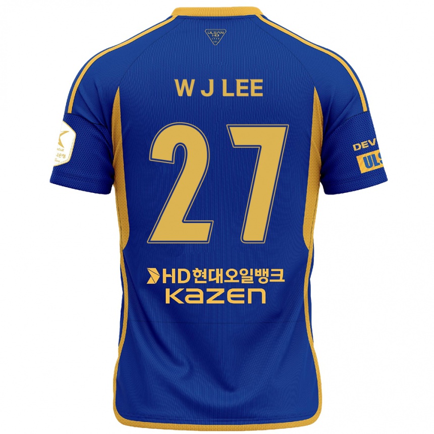 Kids Football Ji-Woo Lee #27 Blue Yellow Home Jersey 2024/25 T-Shirt Za