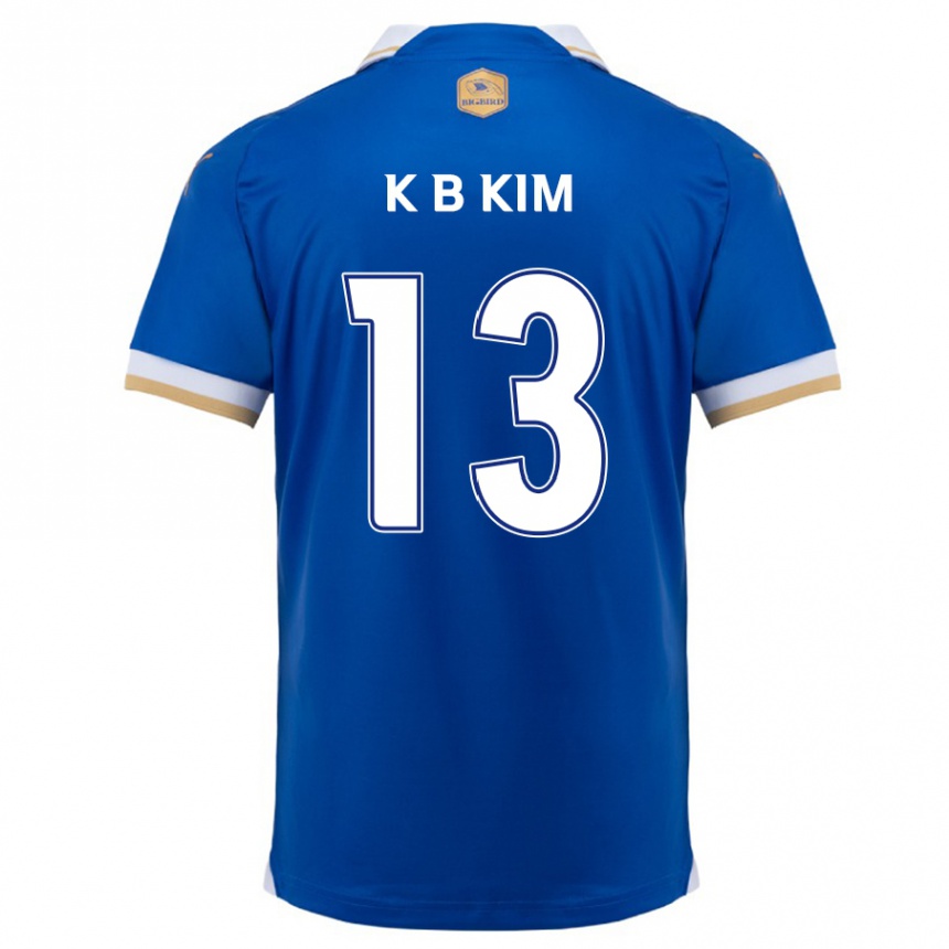 Kids Football Bo-Kyung Kim #13 Blue White Home Jersey 2024/25 T-Shirt Za