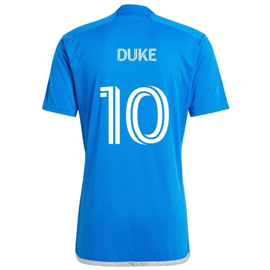 Kids Football Bryce Duke #10 Blue White Home Jersey 2024/25 T-Shirt Za