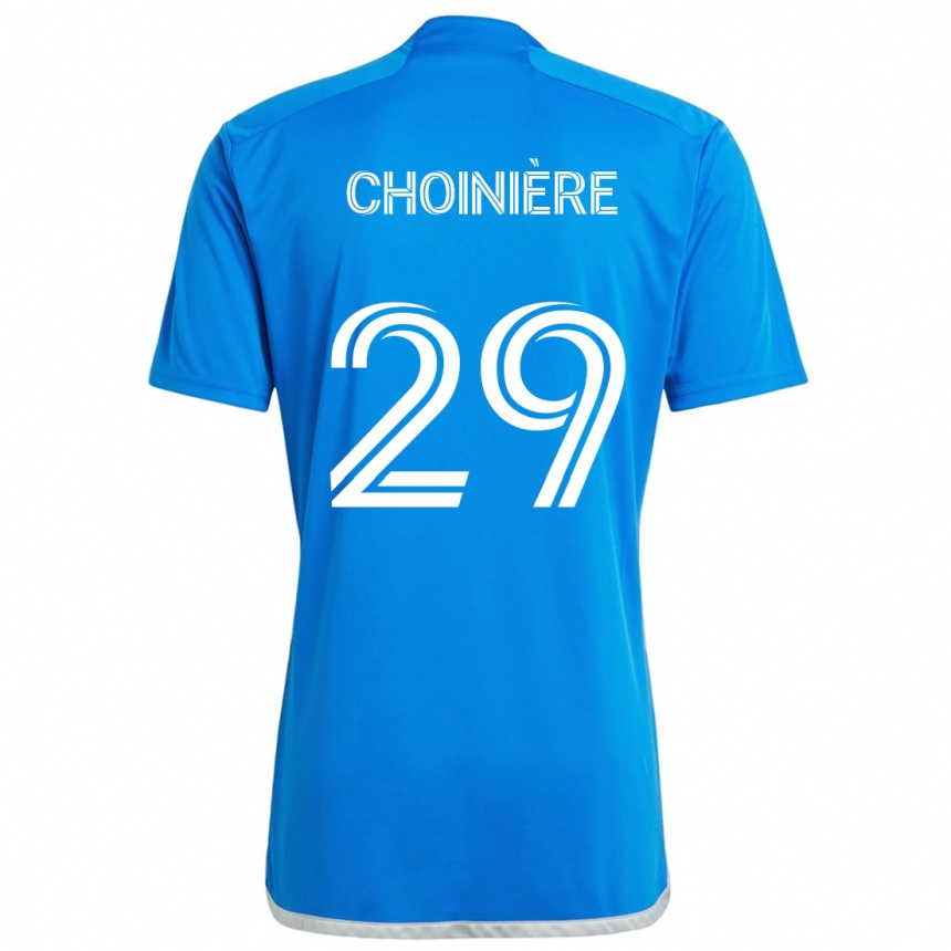 Kids Football Mathieu Choinière #29 Blue White Home Jersey 2024/25 T-Shirt Za