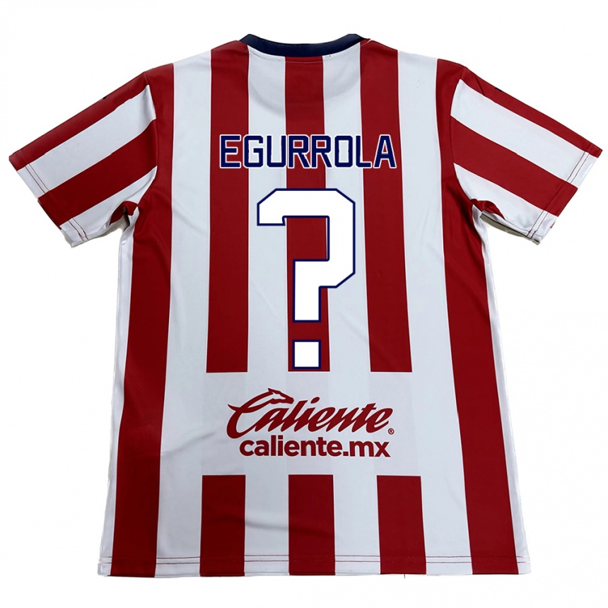 Kids Football Luis Egurrola #0 Red White Home Jersey 2024/25 T-Shirt Za