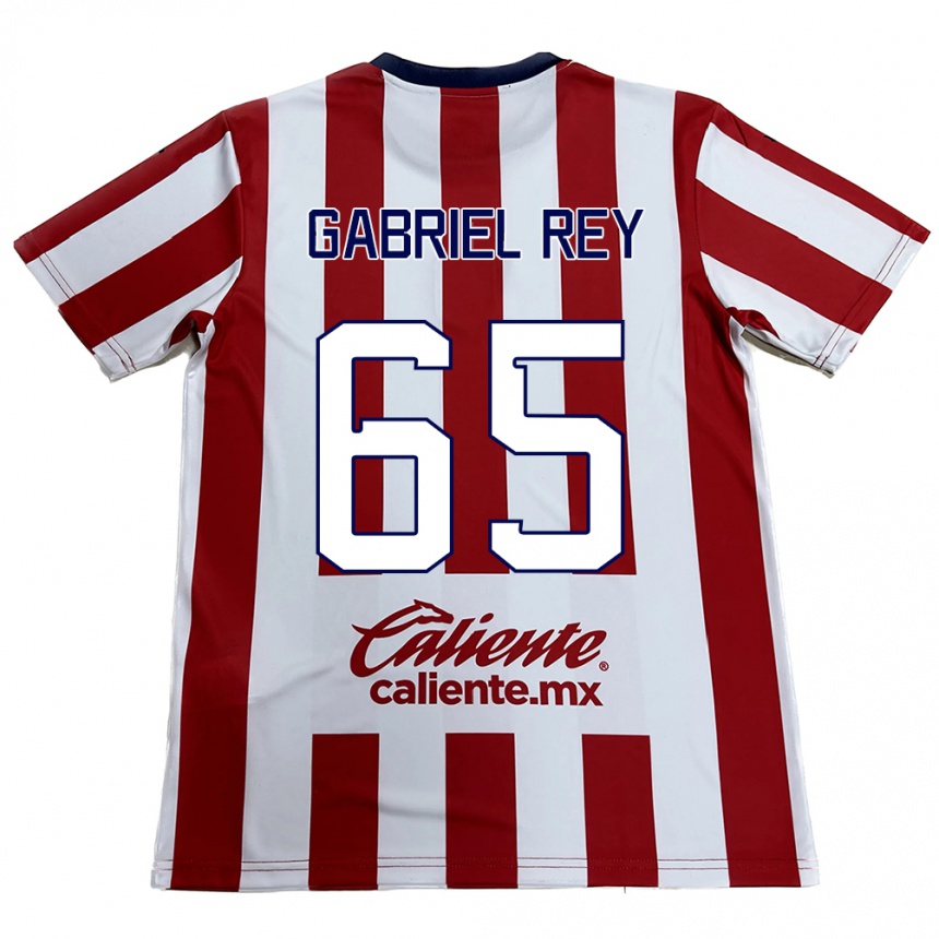 Kids Football Luis Gabriel Rey #65 Red White Home Jersey 2024/25 T-Shirt Za