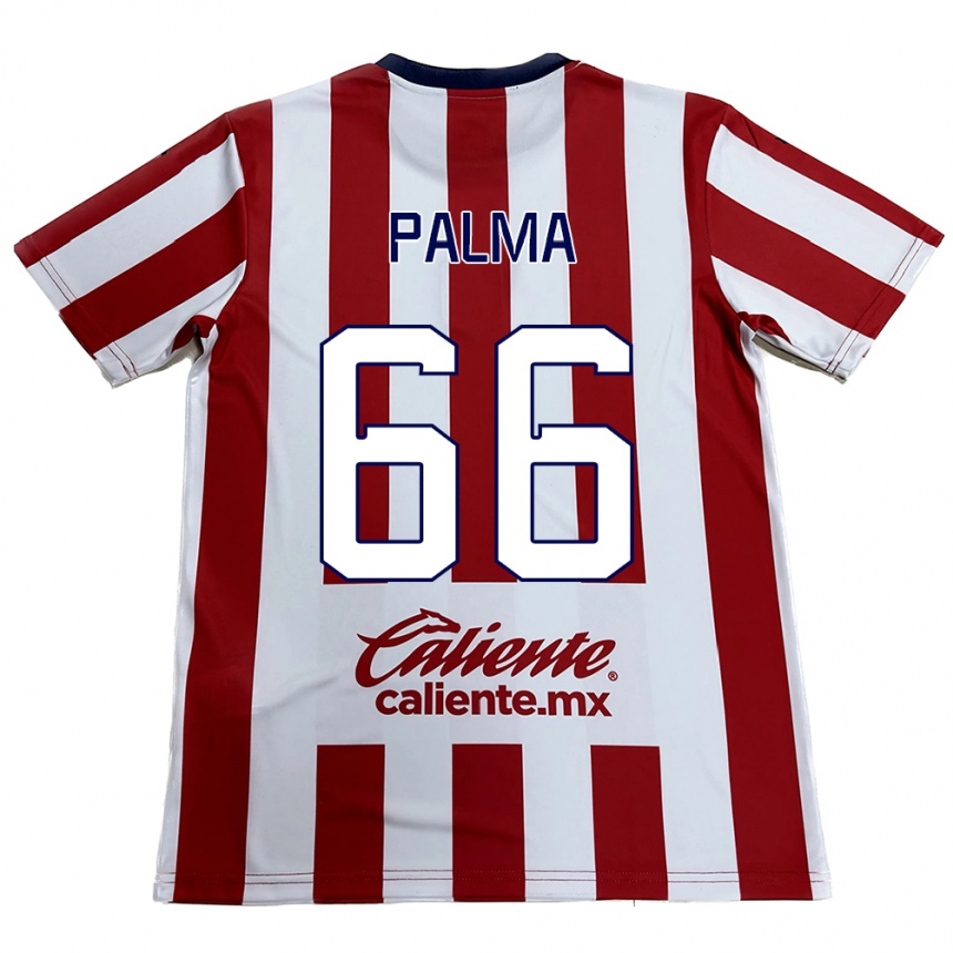 Kids Football Arturo Palma #66 Red White Home Jersey 2024/25 T-Shirt Za