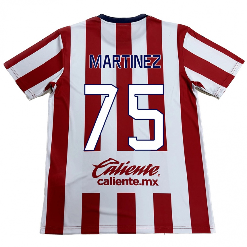 Kids Football Isaac Martínez #75 Red White Home Jersey 2024/25 T-Shirt Za