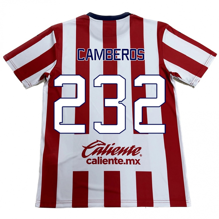 Kids Football Hugo Camberos #232 Red White Home Jersey 2024/25 T-Shirt Za