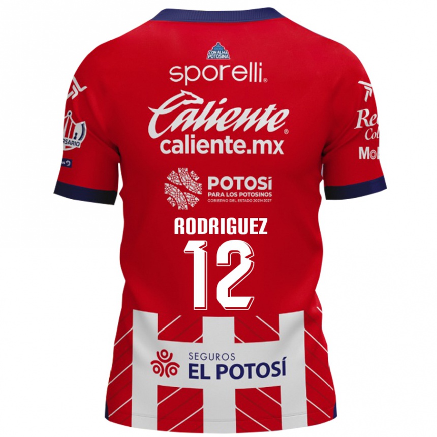 Kids Football David Rodríguez #12 Red White Home Jersey 2024/25 T-Shirt Za