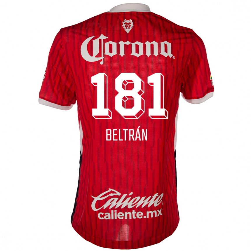 Kids Football Ronaldo Beltrán #181 Red White Home Jersey 2024/25 T-Shirt Za