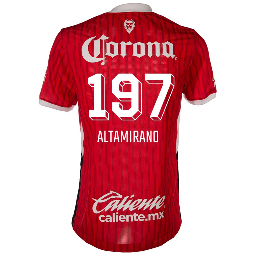 Kids Football Óscar Altamirano #197 Red White Home Jersey 2024/25 T-Shirt Za