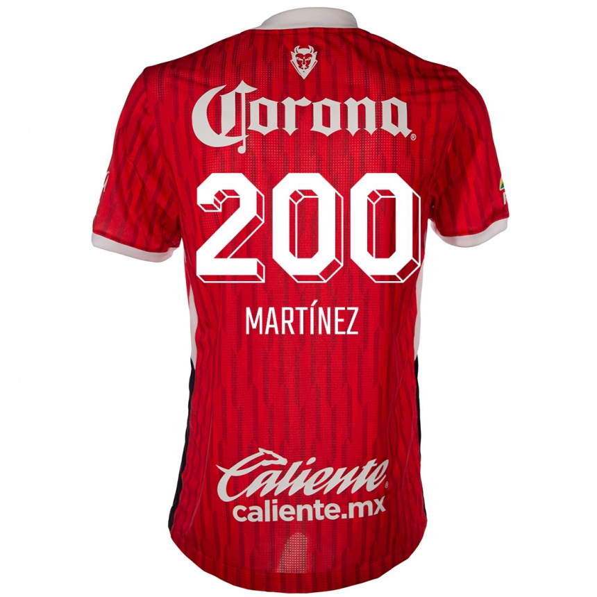 Kids Football Edgar Martínez #200 Red White Home Jersey 2024/25 T-Shirt Za