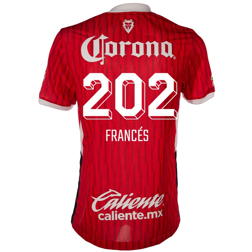 Kids Football Lenin Francés #202 Red White Home Jersey 2024/25 T-Shirt Za