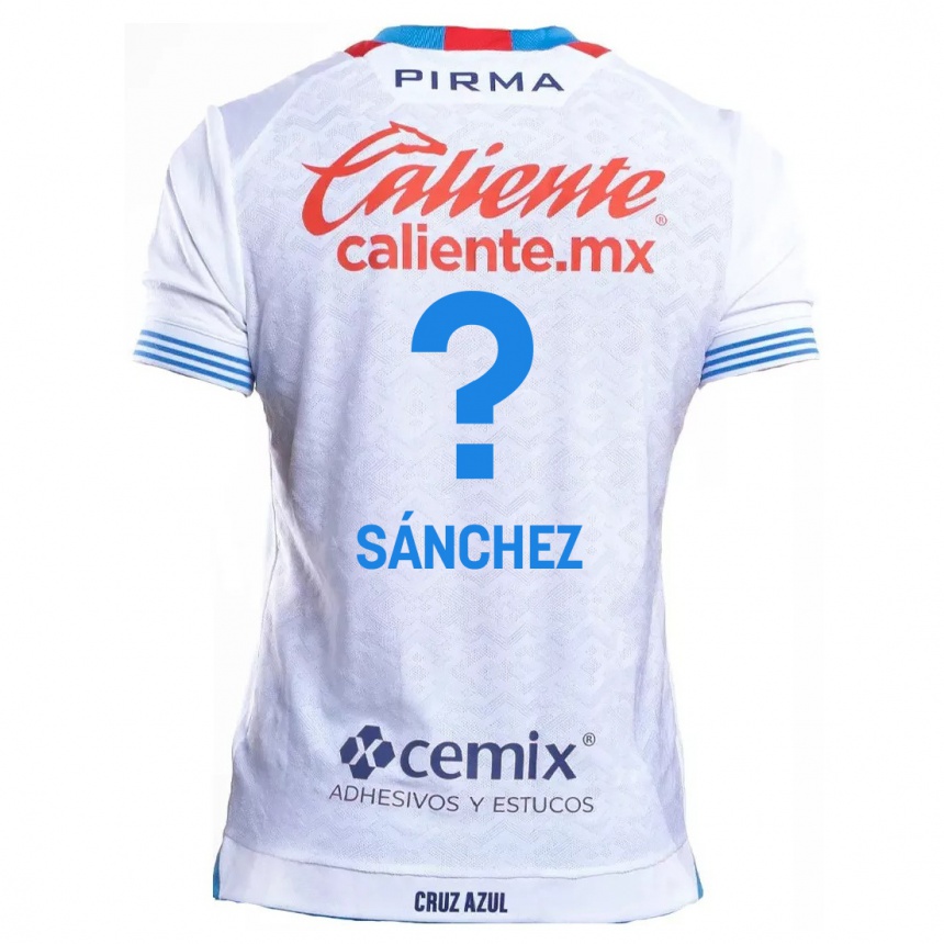 Kids Football Jorge Sánchez #0 White Blue Away Jersey 2024/25 T-Shirt Za