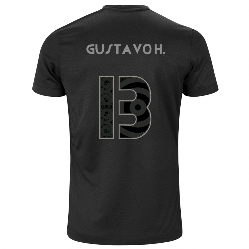 Kids Football Gustavo Henrique #13 Black Away Jersey 2024/25 T-Shirt Za