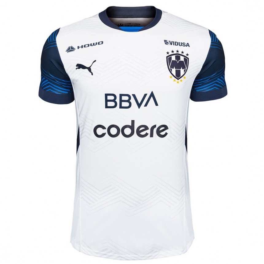 Kids Football Alejandria Godinez #12 White Blue Away Jersey 2024/25 T-Shirt Za