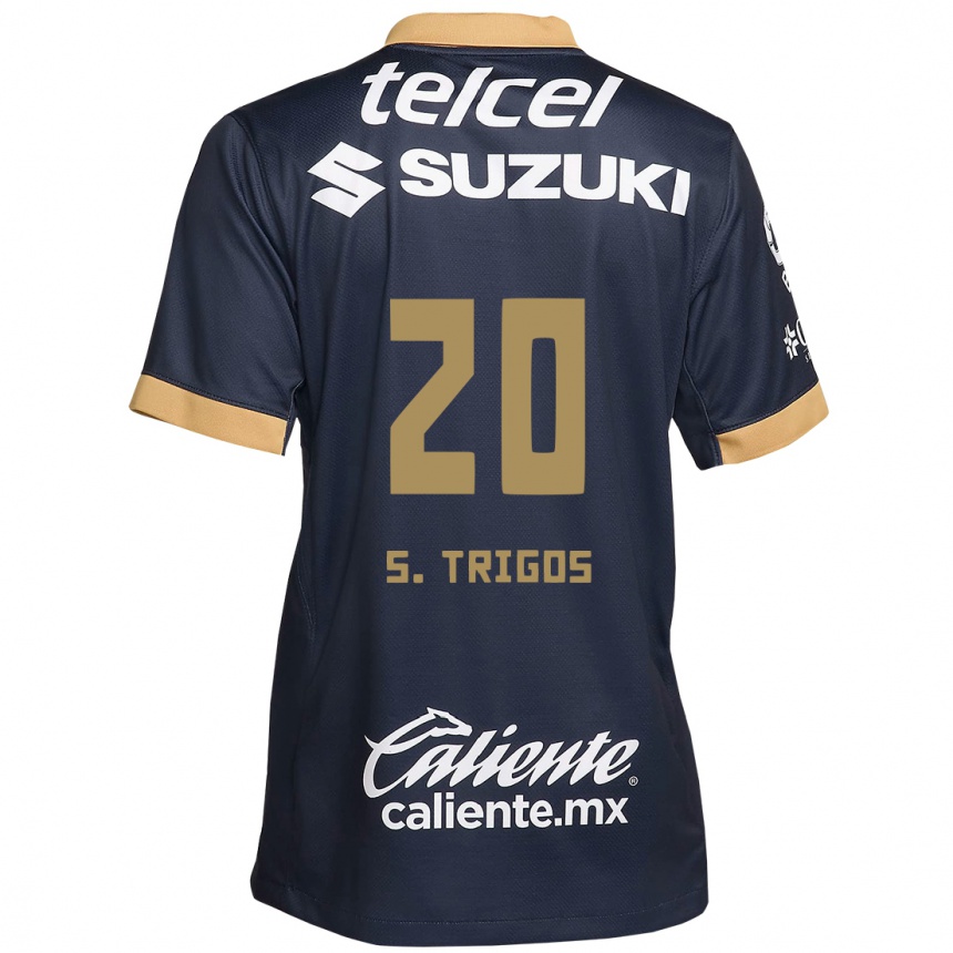 Kids Football Santiago Trigos #20 Obsidian Gold White Away Jersey 2024/25 T-Shirt Za