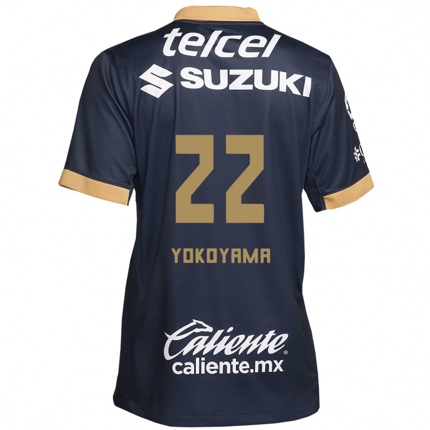 Kids Football Akemi Yokoyama #22 Obsidian Gold White Away Jersey 2024/25 T-Shirt Za