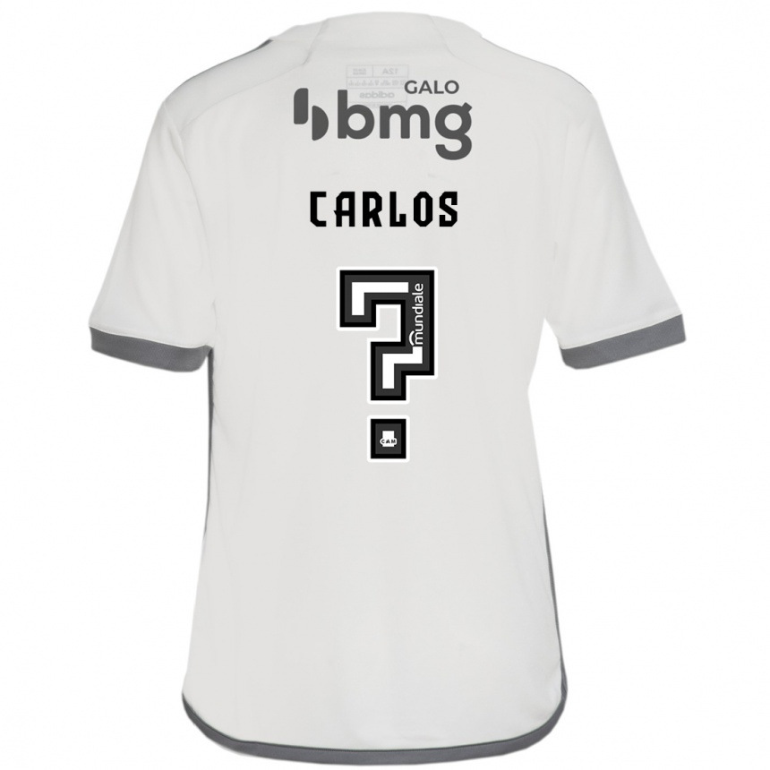 Kids Football Luiz Carlos #0 Off White Away Jersey 2024/25 T-Shirt Za