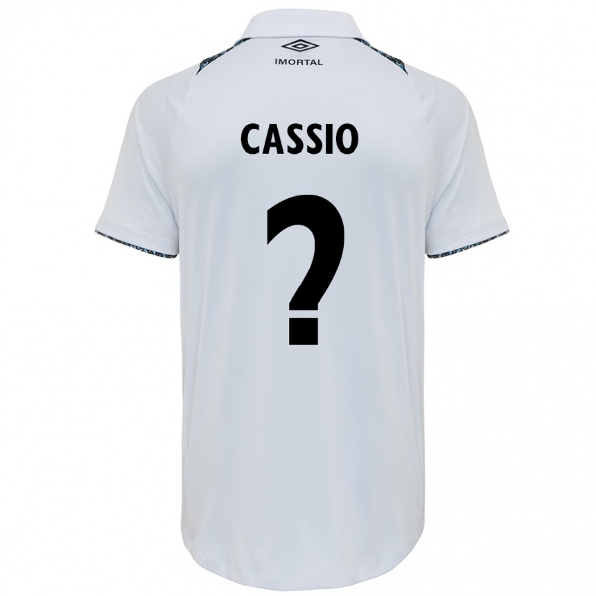 Kids Football Cássio #0 White Blue Away Jersey 2024/25 T-Shirt Za