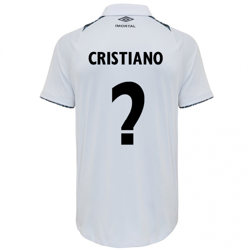 Kids Football Cristiano #0 White Blue Away Jersey 2024/25 T-Shirt Za