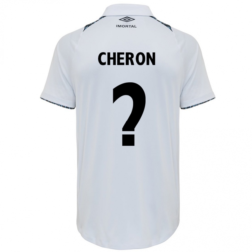 Kids Football Bruno Cheron #0 White Blue Away Jersey 2024/25 T-Shirt Za