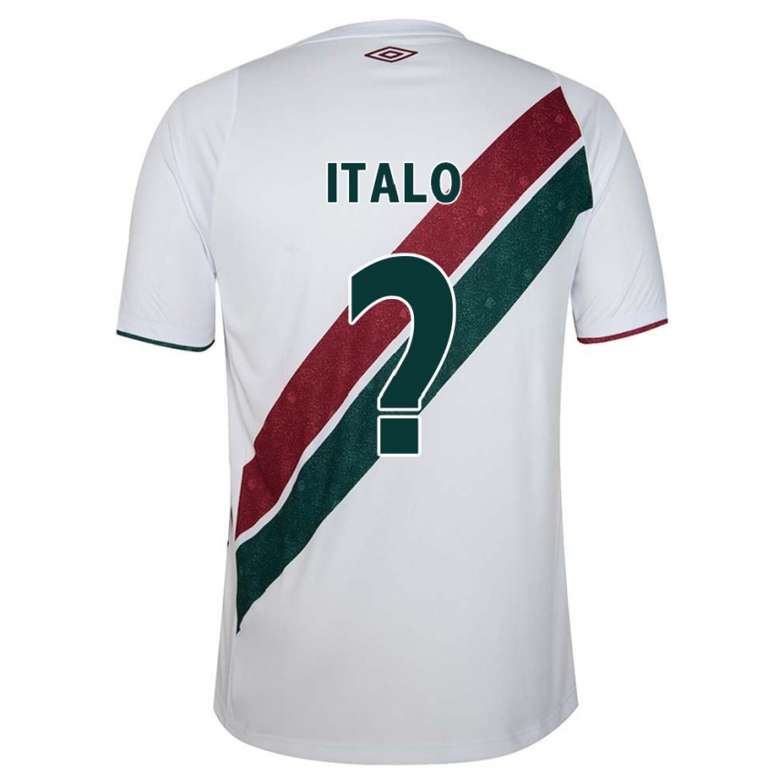 Kids Football Italo #0 White Green Maroon Away Jersey 2024/25 T-Shirt Za