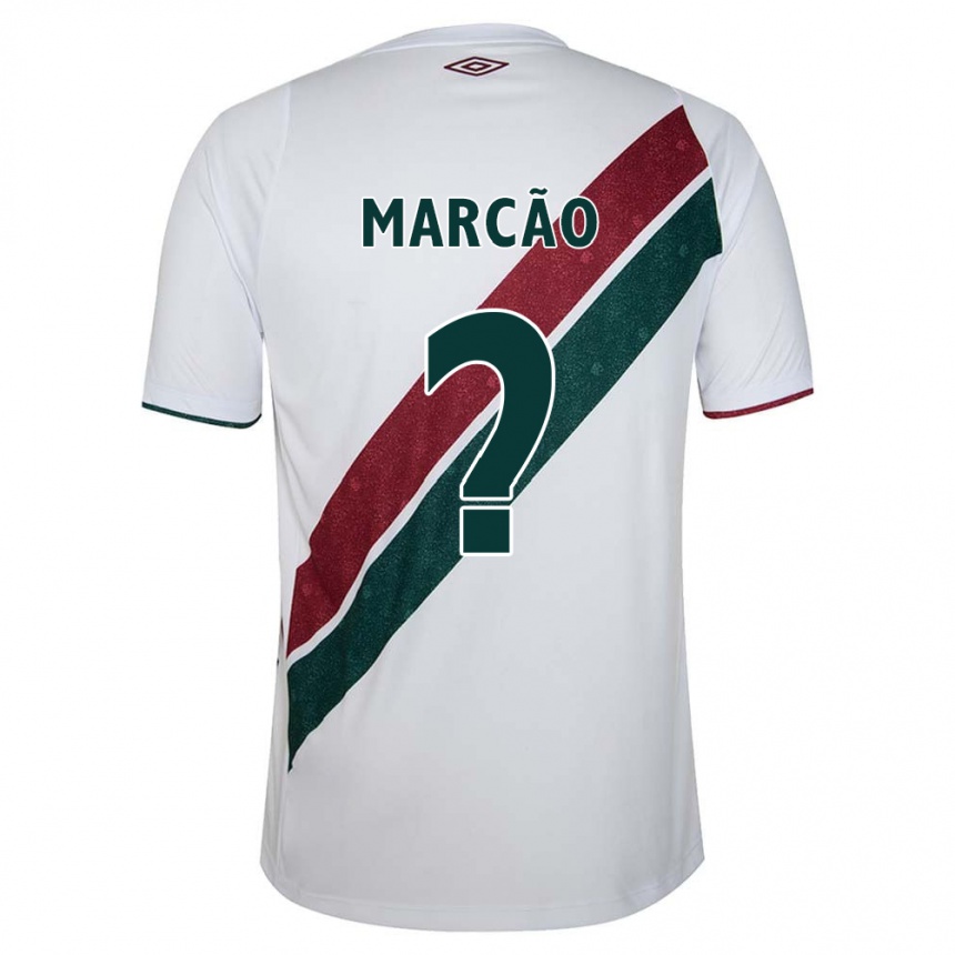 Kids Football Marcão Henrique #0 White Green Maroon Away Jersey 2024/25 T-Shirt Za