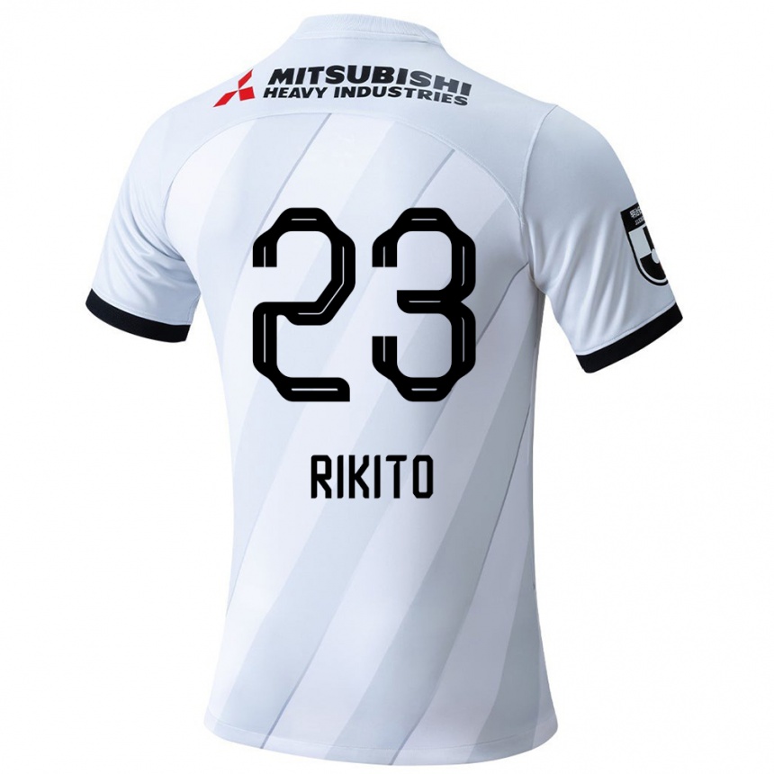 Kids Football Rikito Inoue #23 White Grey Away Jersey 2024/25 T-Shirt Za