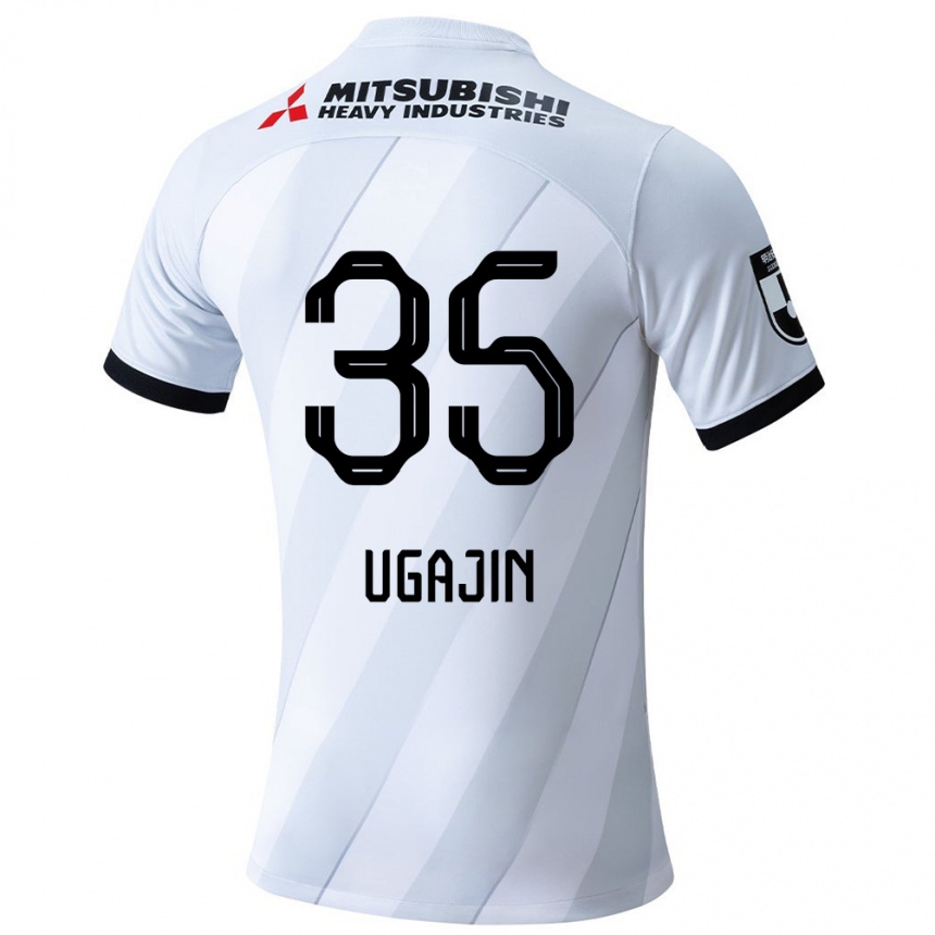 Kids Football Tomoya Ugajin #35 White Grey Away Jersey 2024/25 T-Shirt Za