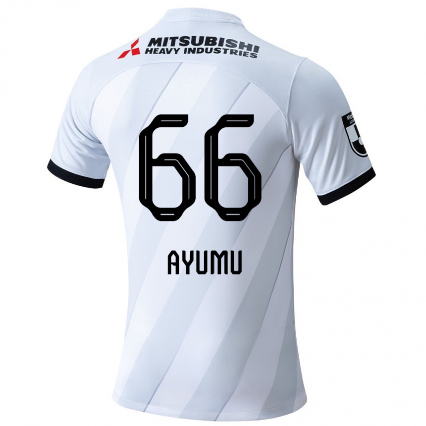 Kids Football Ayumu Ohata #66 White Grey Away Jersey 2024/25 T-Shirt Za